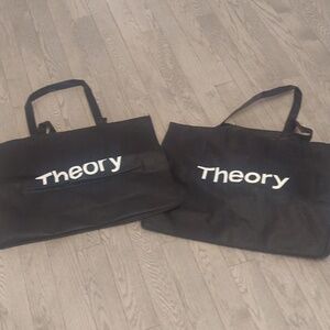 2 Theory Large Black Tote Shopping Garment Bag - New
